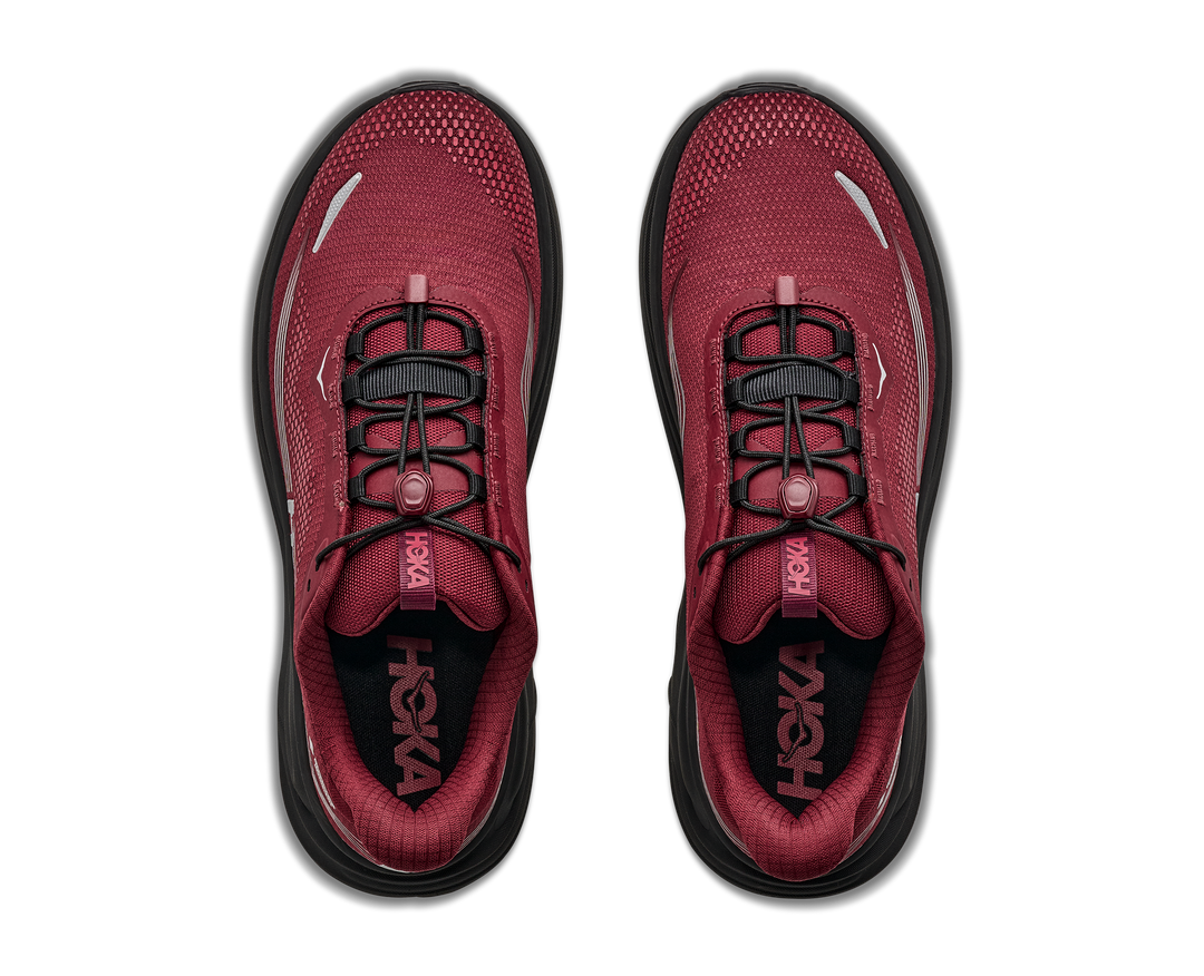 hoka clifton 11 gtx men's | varsity burgundy carbon black