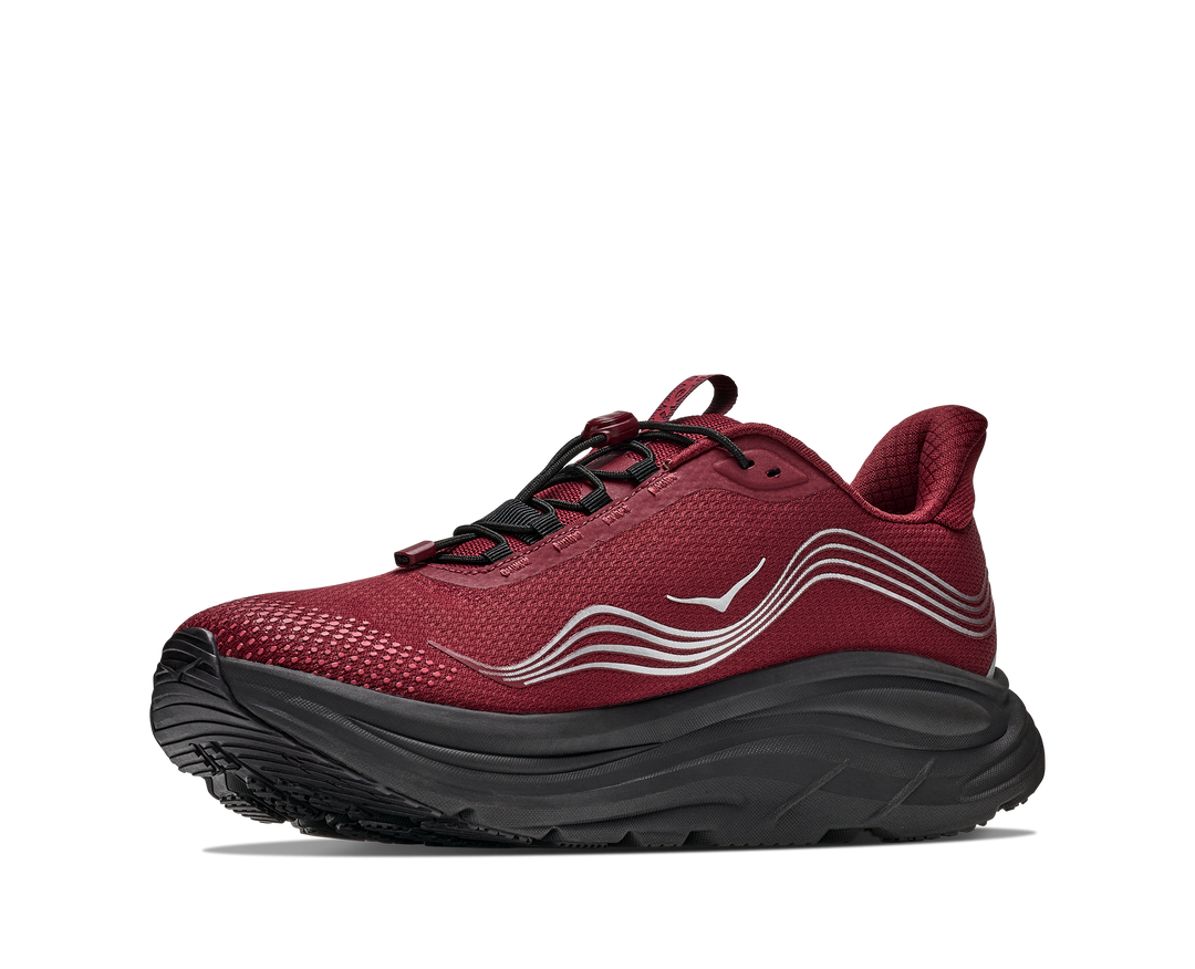 hoka clifton 11 gtx men's | varsity burgundy carbon black