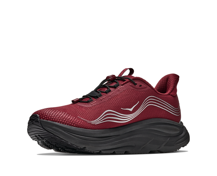 hoka clifton 11 gtx men's | varsity burgundy carbon black