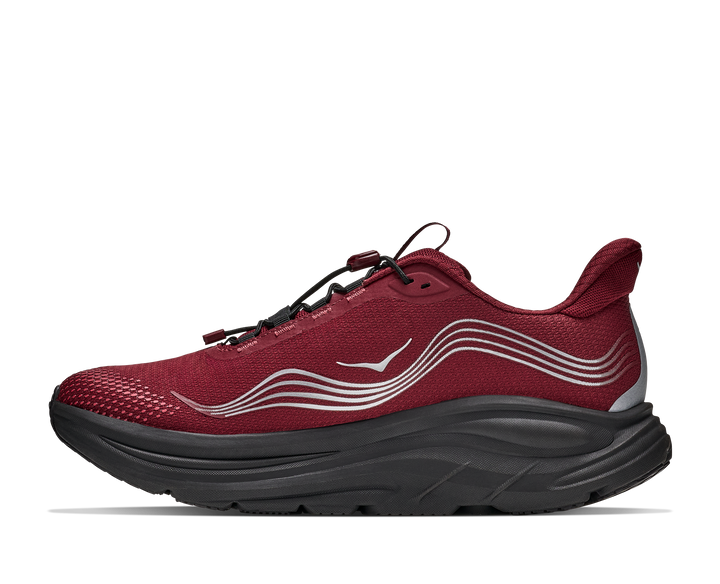 hoka clifton 11 gtx men's | varsity burgundy carbon black