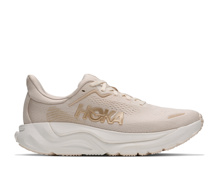 hoka arahi 9 wide women's | alabaster oat milk