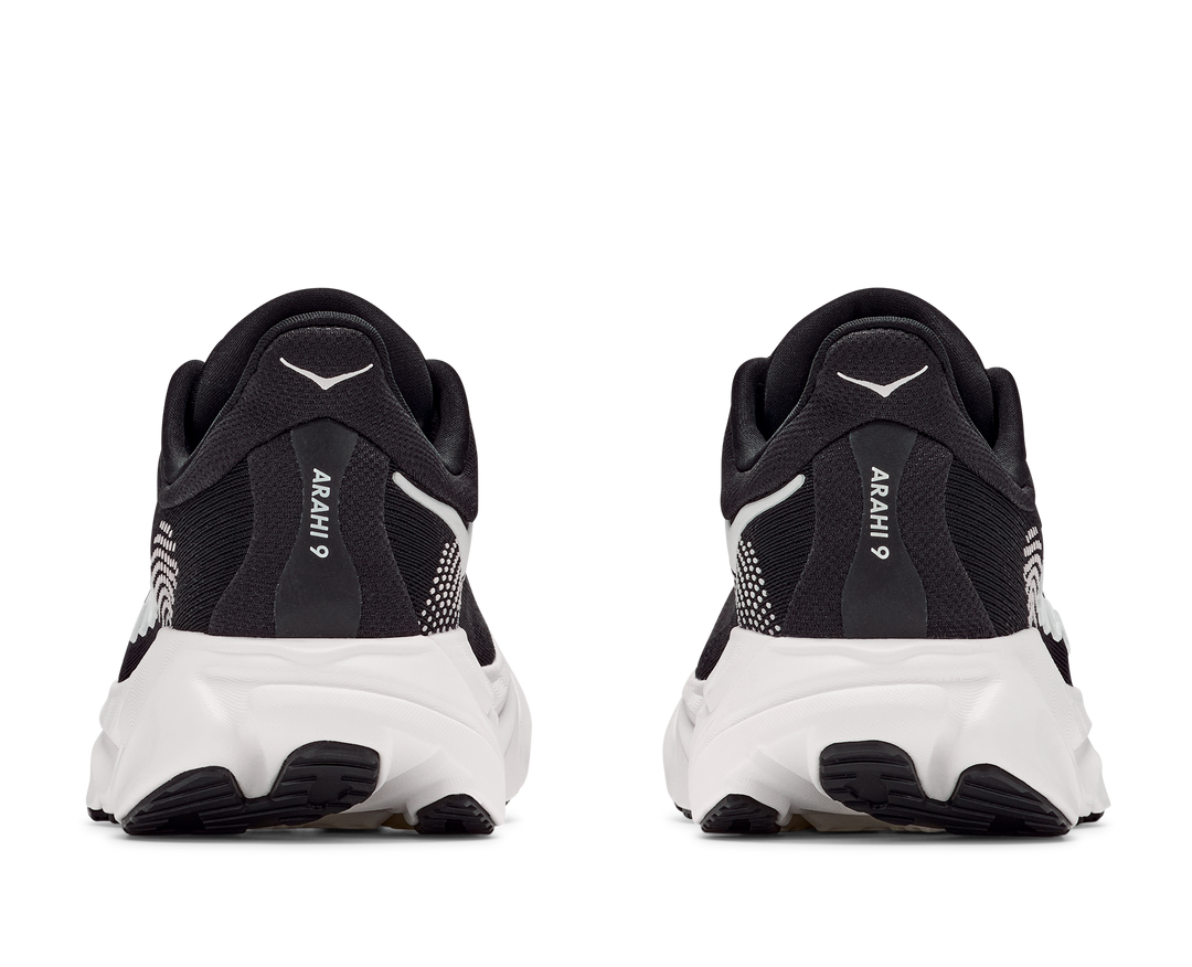 hoka arahi 9 extra wide men's | black white