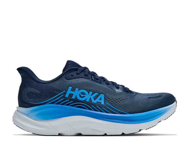 hoka clifton 11 wide men's | varsity navy faded navy