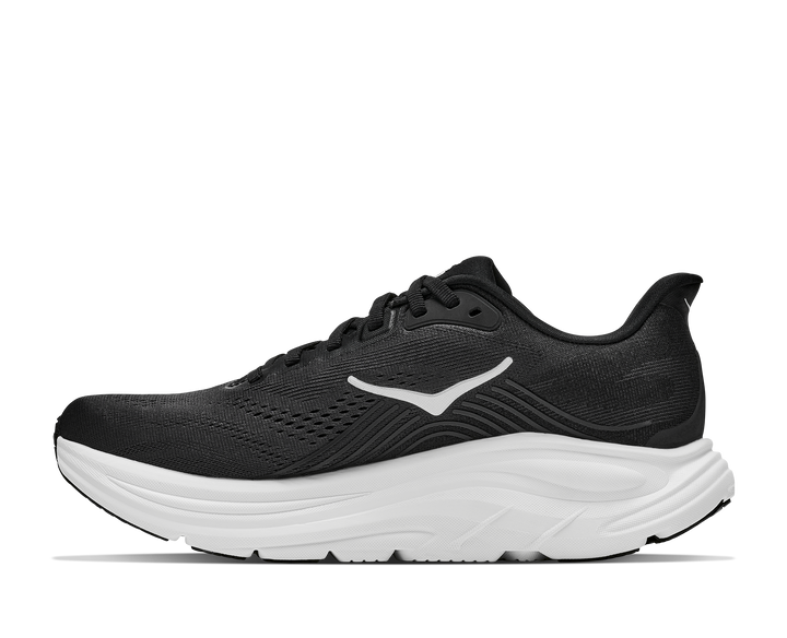 hoka clifton 11 wide women's | black white