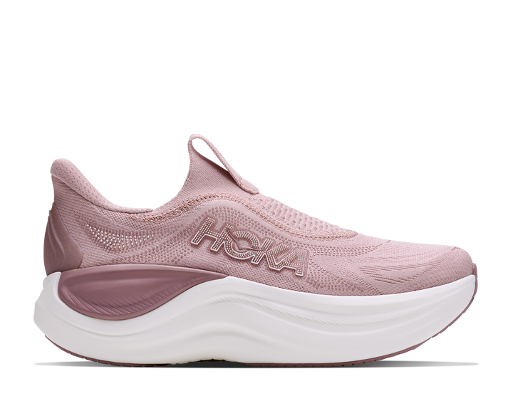 hoka skyward laceless glm women's | pink opal alabaster