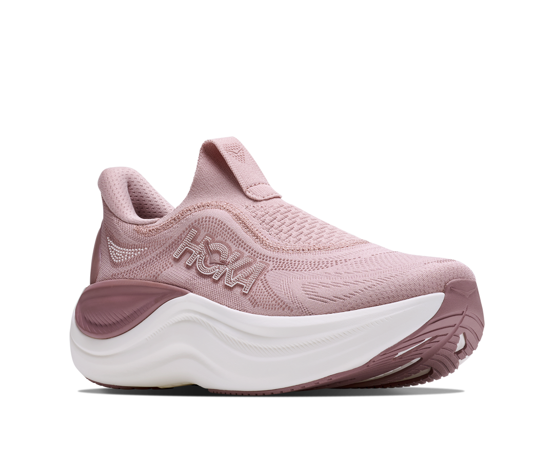 hoka skyward laceless glm women's | pink opal alabaster