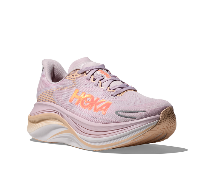 hoka skyward x 2 wide women's | lilac cream / tangerine glow