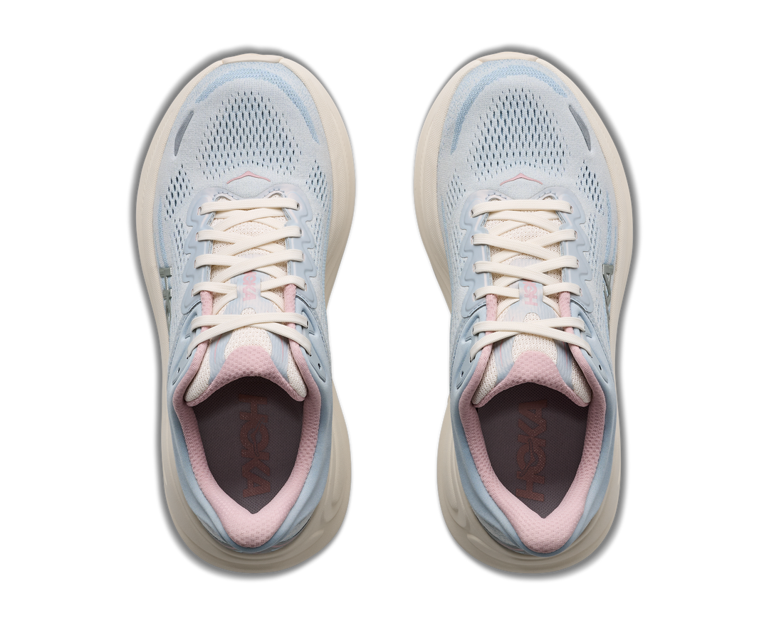 hoka bondi 9 glm wide women's | alabaster mineral blue