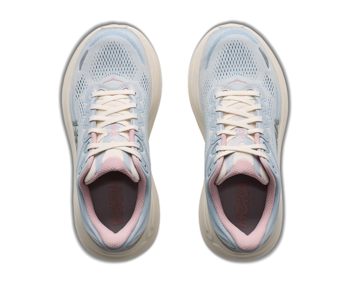 hoka bondi 9 glm wide women's | alabaster mineral blue