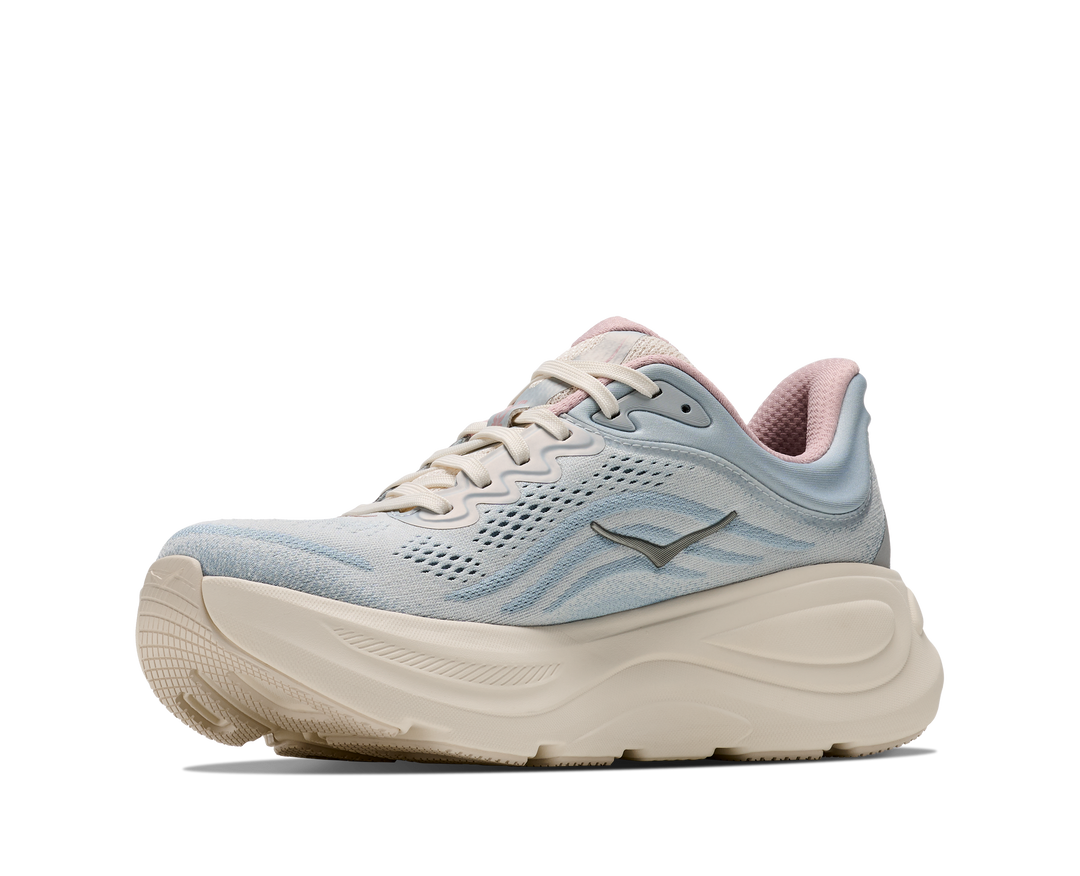 hoka bondi 9 glm wide women's | alabaster mineral blue