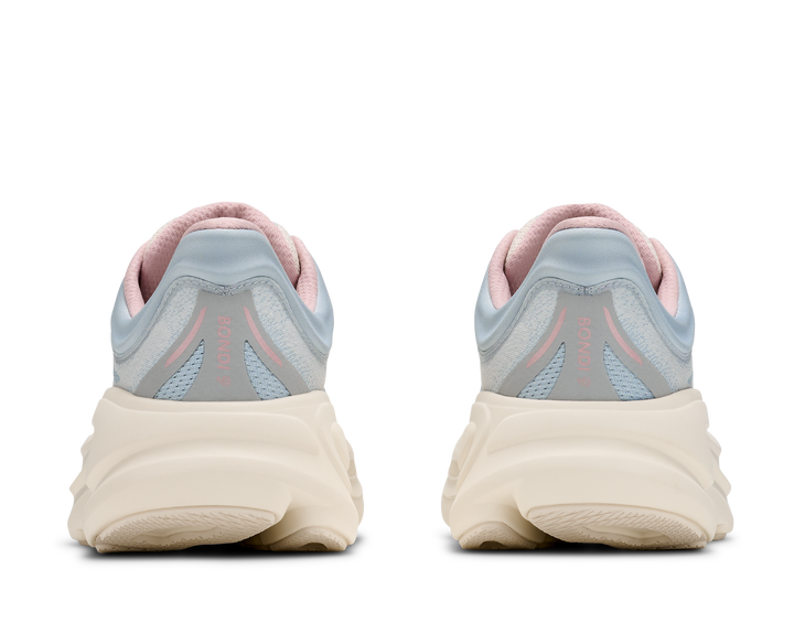 hoka bondi 9 glm wide women's | alabaster mineral blue