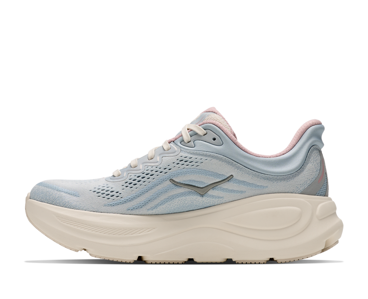 hoka bondi 9 glm wide women's | alabaster mineral blue