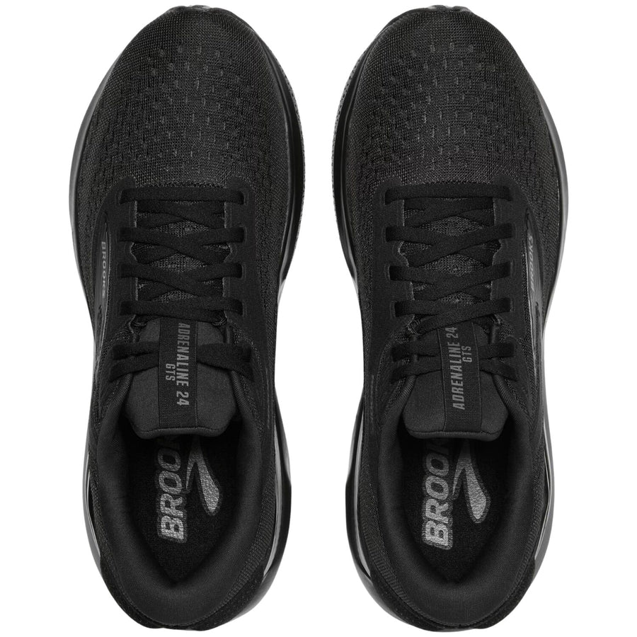 brooks adrenaline gts 24 wide women's | black/black/ebony