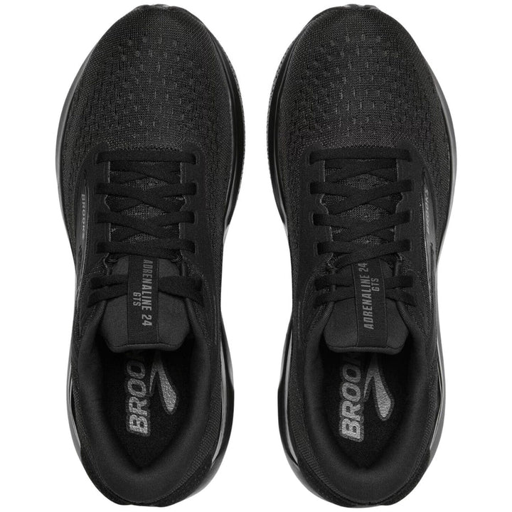 brooks adrenaline gts 24 wide women's | black/black/ebony