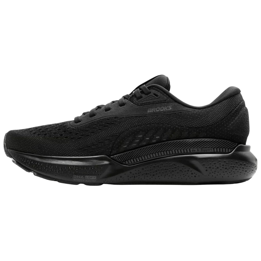 brooks adrenaline gts 24 wide women's | black/black/ebony