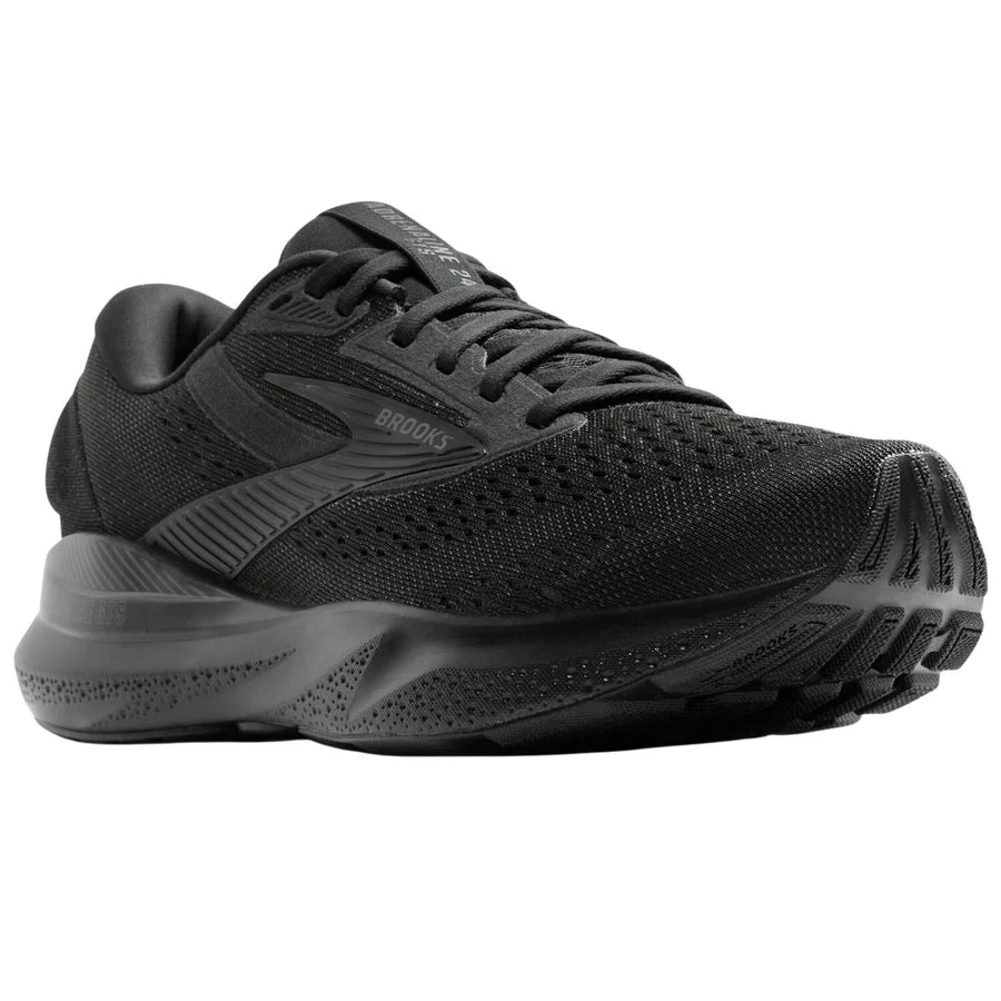 brooks adrenaline gts 24 wide women's | black/black/ebony