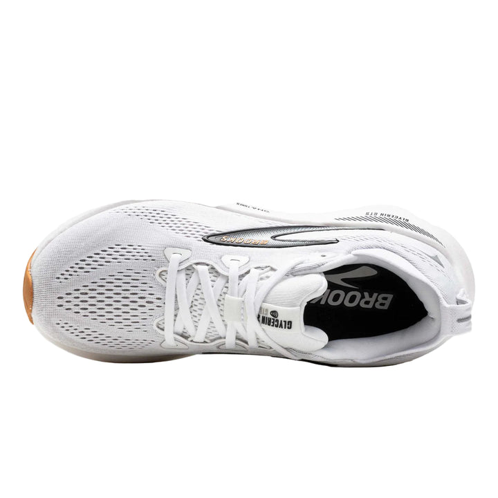 brooks glycerin  gts 22 women's | white/grey/black
