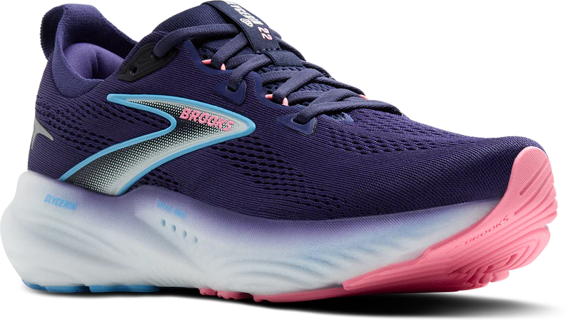 brooks glycerin 22 women's | blue ribbon/peacoat/dianthus