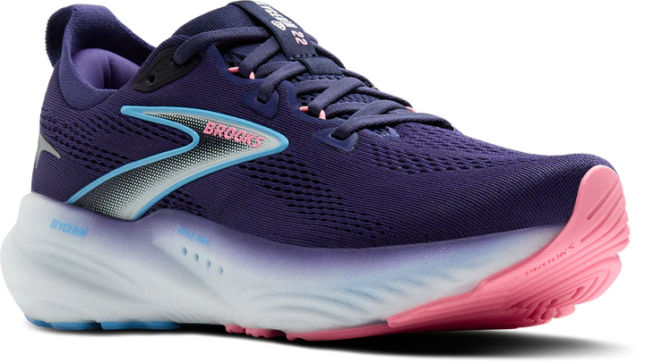 brooks glycerin 22 women's | blue ribbon/peacoat/dianthus