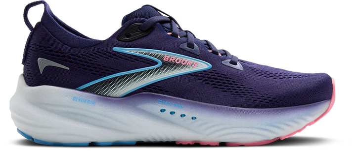 brooks glycerin 22 women's | blue ribbon/peacoat/dianthus