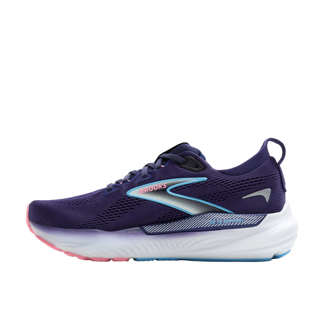 brooks glycerin gts 22 women's | blue ribbon/peacoat/dianthus