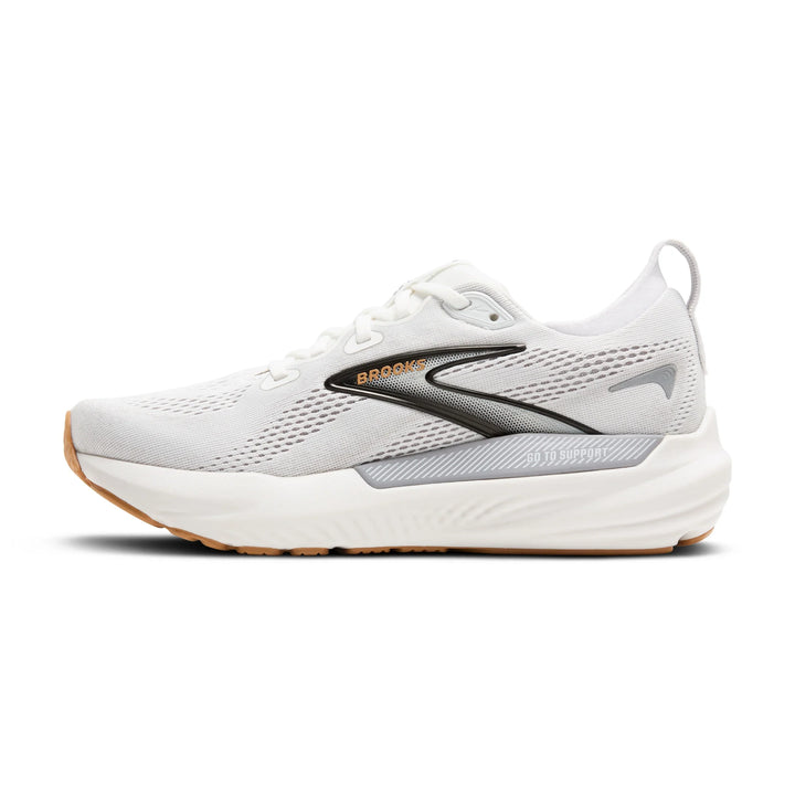 brooks glycerin  gts 22 women's | white/grey/black
