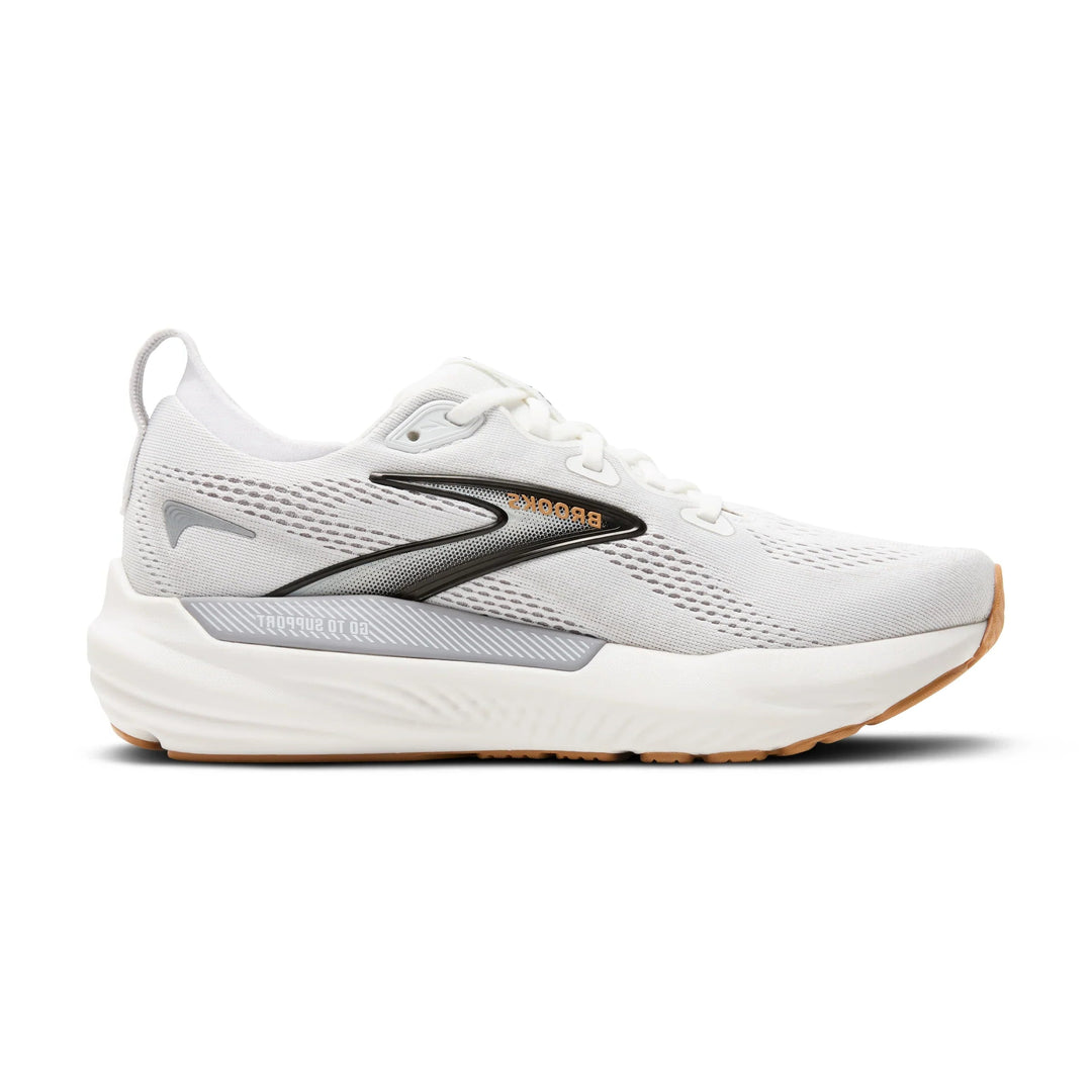 brooks glycerin  gts 22 women's | white/grey/black