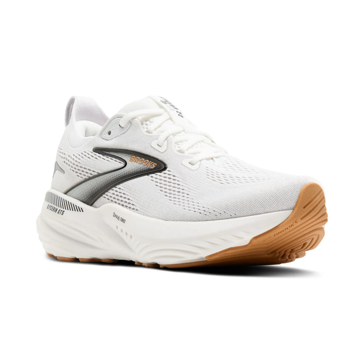 brooks glycerin  gts 22 women's | white/grey/black