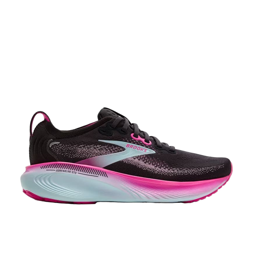 brooks adrenaline gts 25 women's | black/cyber pink/iced aqua