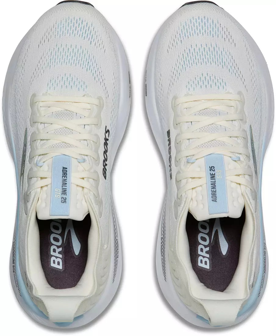 brooks adrenaline gts 25 women's | star white nantucket chrome