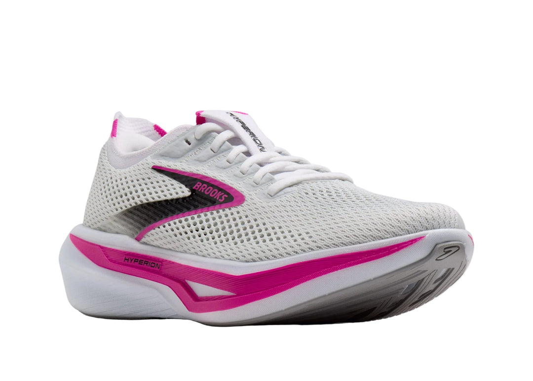brooks hyperion 3 women's | white/luminary/cyber pink