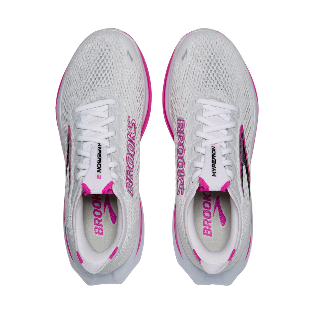 brooks hyperion 3 women's | white/luminary/cyber pink