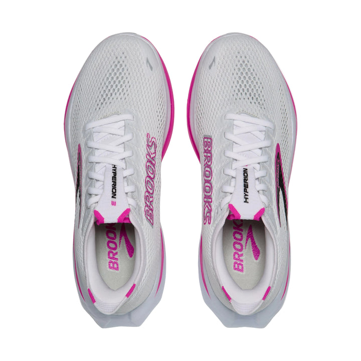 brooks hyperion 3 women's | white/luminary/cyber pink