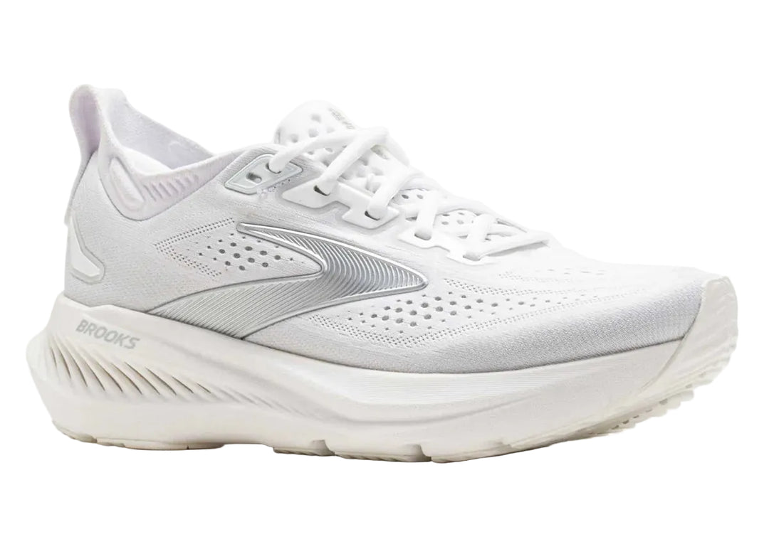 brooks glycerin 23 women's | white/oyster/silver