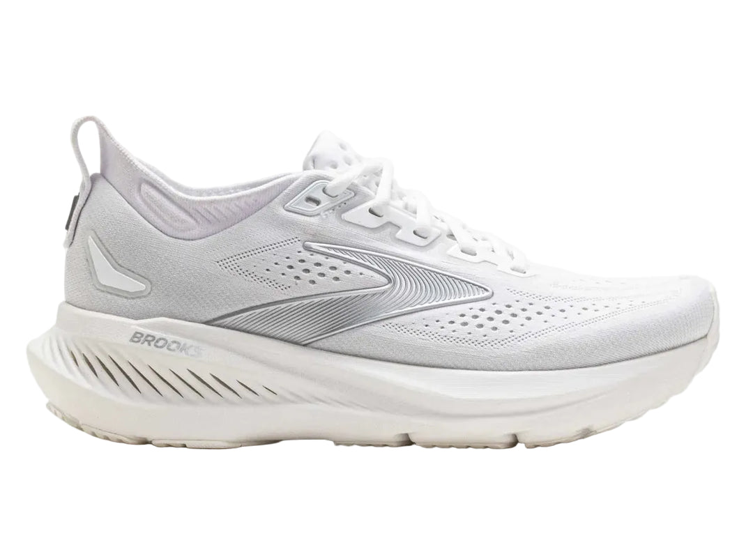brooks glycerin 23 women's | white/oyster/silver