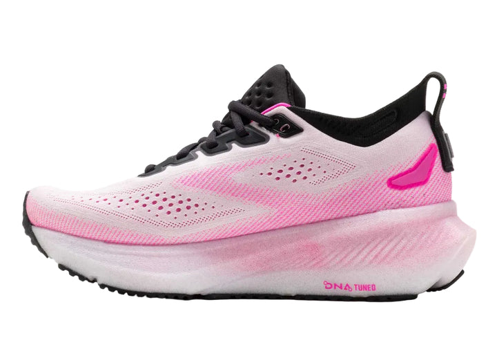 brooks glycerin 23 women's | white/phantom/cyber pink