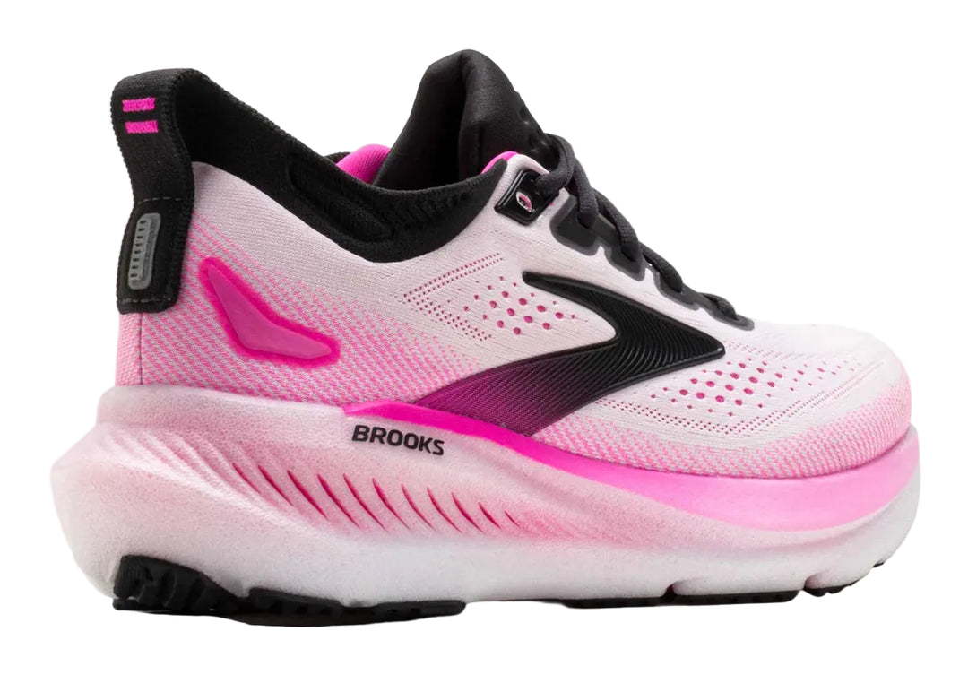 brooks glycerin 23 women's | white/phantom/cyber pink