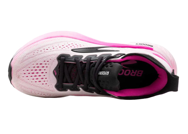 brooks glycerin 23 women's | white/phantom/cyber pink