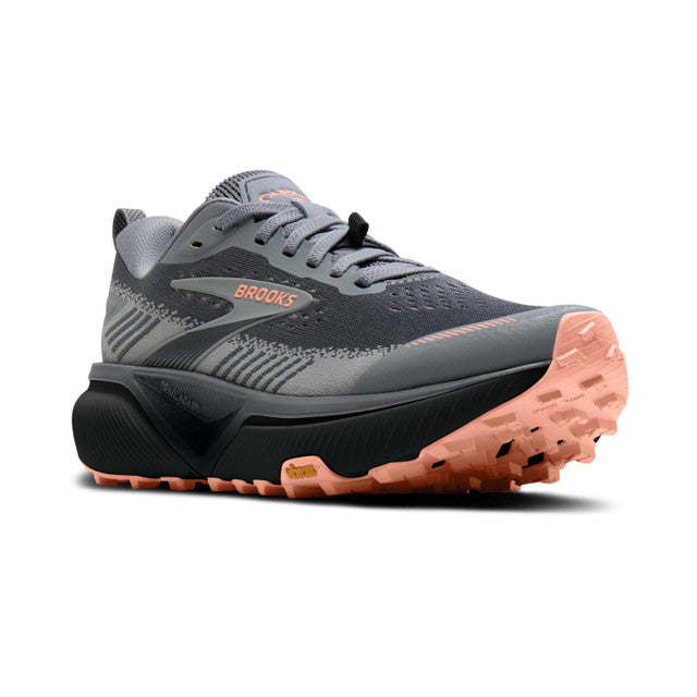 brooks cascadia 20 women's | grey grey peach