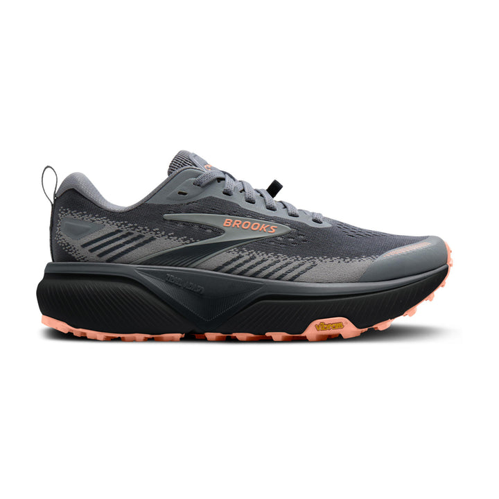 brooks cascadia 20 wide women's | grey grey peach