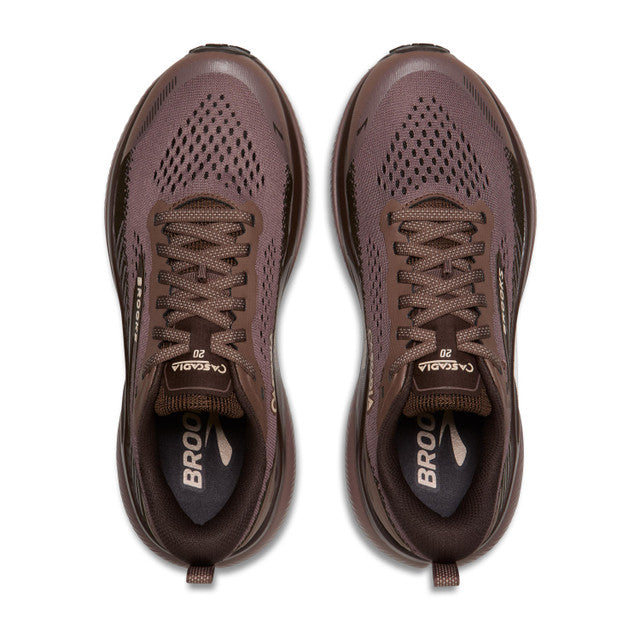 brooks cascadia 20 women's | peppercorn coffee rose