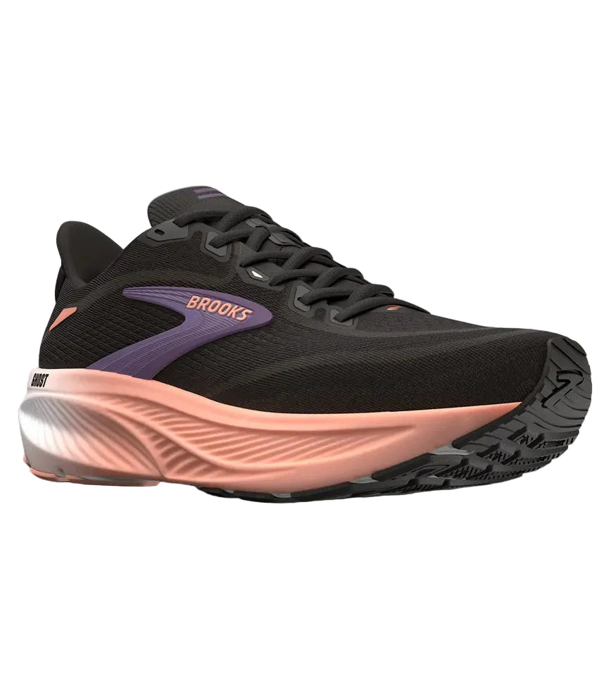 brooks ghost 18 women's | black mulled grape peach