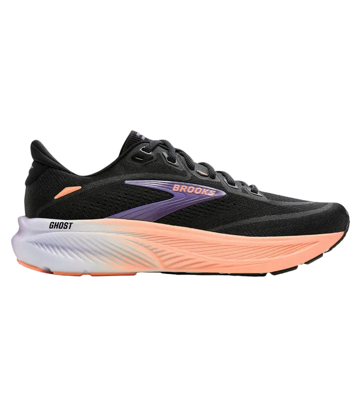 brooks ghost 18 women's | black mulled grape peach