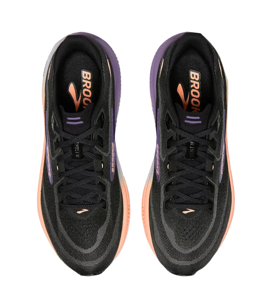 brooks ghost 18 women's | black mulled grape peach
