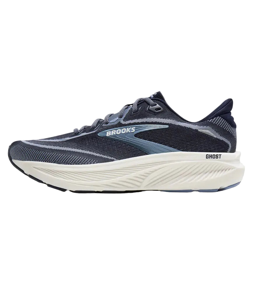 brooks ghost 18 women's | navy rain washed coconut