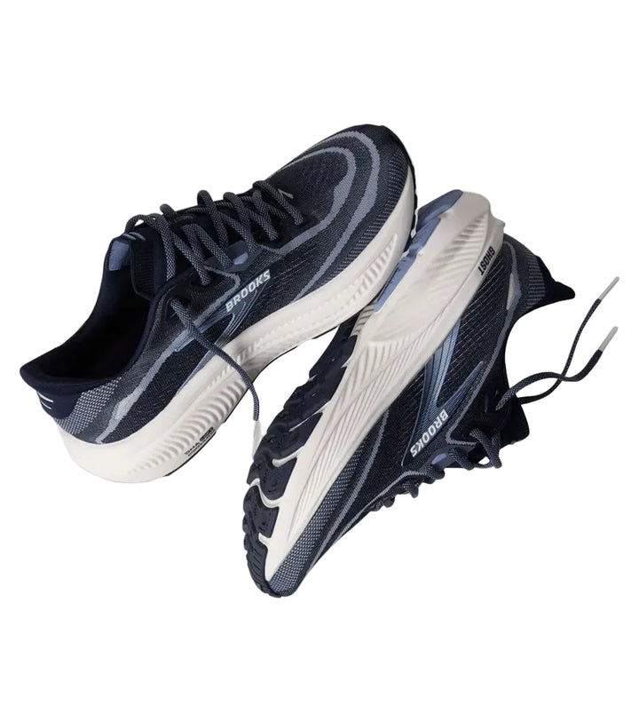 brooks ghost 18 women's | navy rain washed coconut