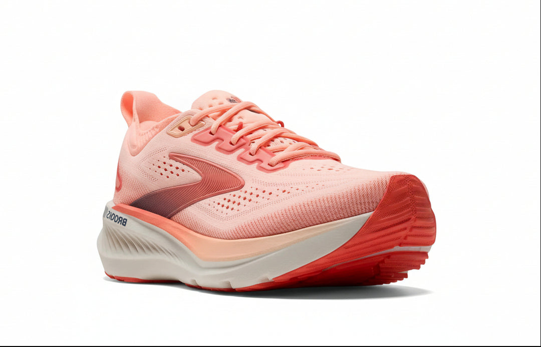 brooks glycerin gts 23 women's |  coral/peach/spellbound