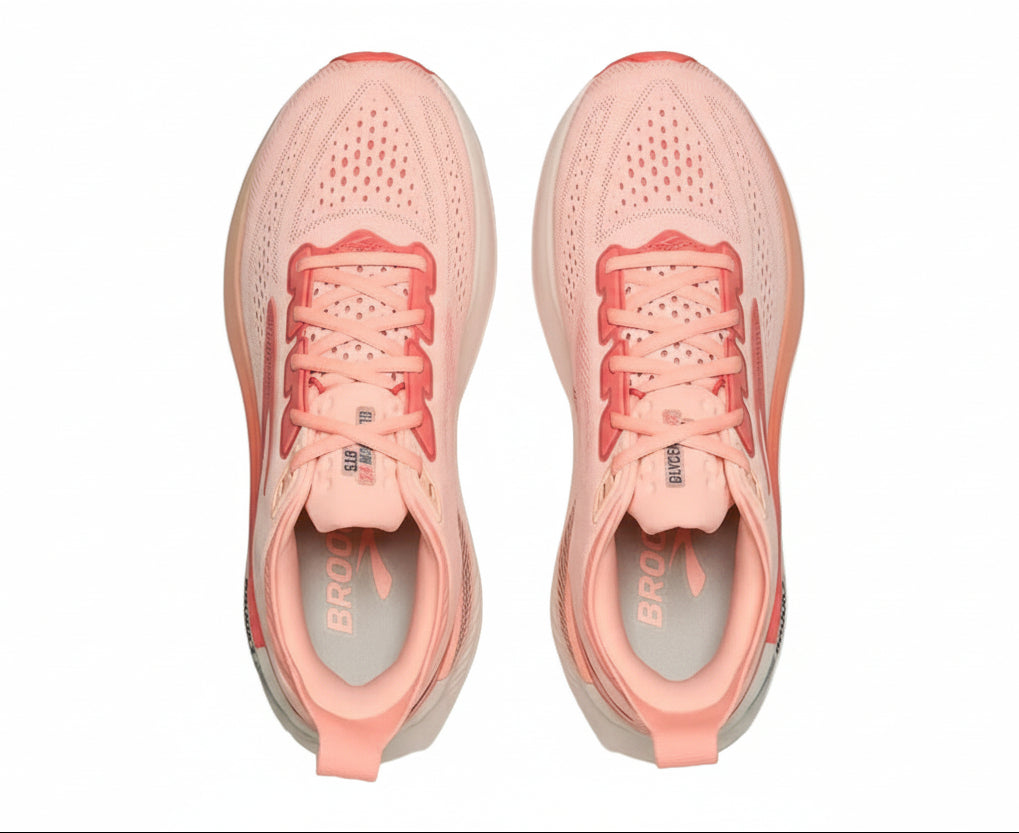 brooks glycerin gts 23 women's |  coral/peach/spellbound