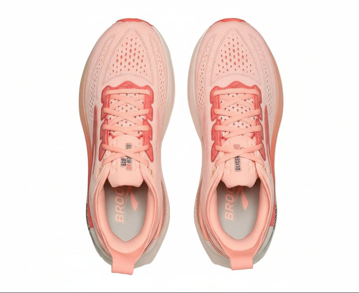 brooks glycerin gts 23 women's |  coral/peach/spellbound