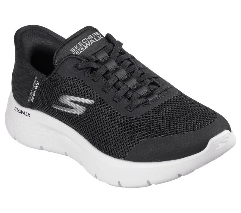 skechers slip-ins: go walk flex women's | black/white